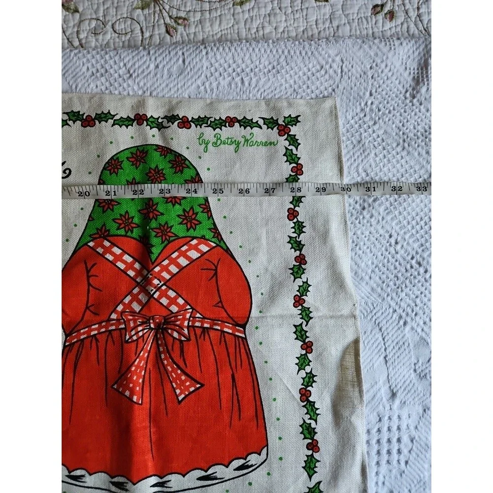 Vintage Cut & Sew Fabric MRS. SANTA Pillow Pattern By Betsy Warren